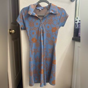 floral print, short sleeve short summer dress